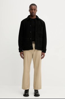 Шерстяная куртка-бомбер A.P.C. veste emile logo