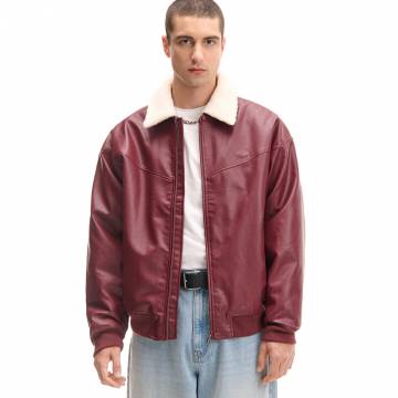 Cropp - Куртка зі штучної шкіри - темно-бордовий Cropp - Куртка зі штучної шкіри - темно-бордовий