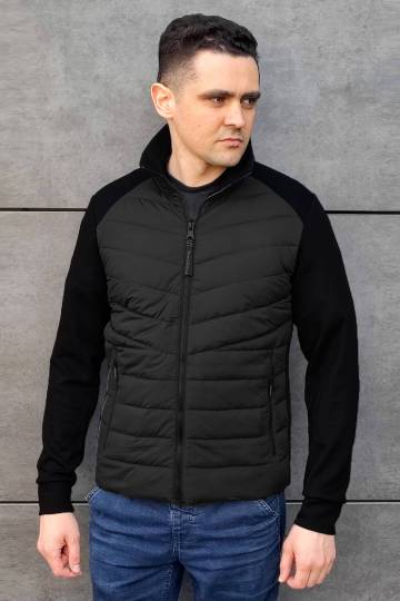 Мужская кофта-ветровка в черном цвете SB-25281-black Мужская кофта-ветровка в черном цвете SB-25281-black