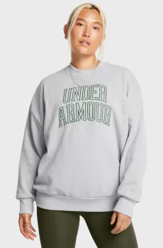 Женский серый свитшот UA Icon HWT Terry OS Crew Серый M Under Armour 1386493-011