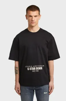 Мужская черная футболка Studio Черный XXL G-Star RAW D27985,D709