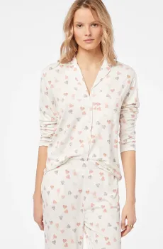 Женская белая рубашка с узором DECLANY Белый S Etam 6539379