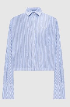 Голубая рубашка в полоску