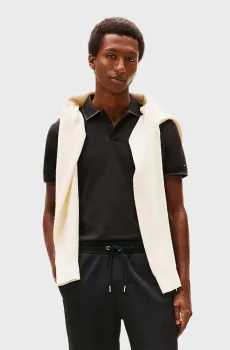 Мужское черное поло TWILL Черный L Tommy Hilfiger MW0MW41607