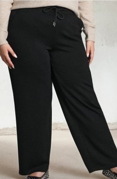 Штани wide leg Plus Size - чорний