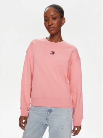 Tommy Jeans Світшот Badge DW0DW17325 Рожевий Regular Fit Tommy Jeans Світшот Badge DW0DW17325 Рожевий Regular Fit