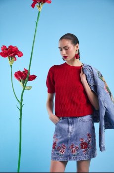 Хлопковая джинсовая юбка Medicine