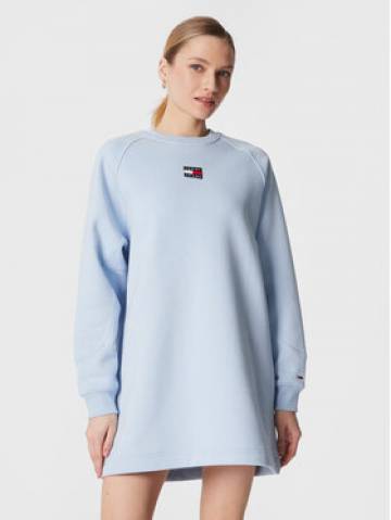 Tommy Jeans Трикотажна сукня Badge DW0DW15046 Блакитний Regular Fit Tommy Jeans Трикотажна сукня Badge DW0DW15046 Блакитний Regular Fit