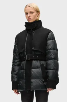 Женская черная куртка mix media Черный 44 Karl Lagerfeld A4W15038