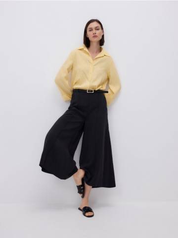 Reserved - Штани-кюлоти из модала - чорний - YT331-99X Reserved - Штани-кюлоти из модала - чорний - YT331-99X