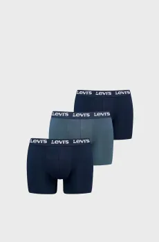 Мужские темно-синие боксеры (3 шт) Синий S Levi’s® 701236673;002