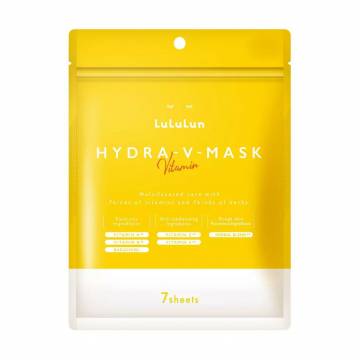 Увлажняющая тканевая маска для лица Lululun Hydra-V-Mask Vitamin с витаминами и травами, 7 шт Увлажняющая тканевая маска для лица Lululun Hydra-V-Mask Vitamin с витаминами и травами, 7 шт