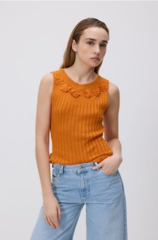 Reserved - LADIES` BLOUSE - помаранчевий - 826KG-22X