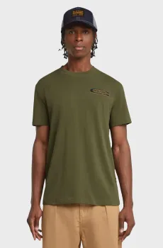 Мужская оливковая футболка Back Оливковый L G-Star RAW D26047,C336