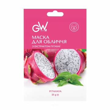 Тканевая маска для лица Green Way ФітоЛінія с экстрактом питахайи и белого чая, 25 г