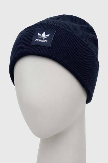 Шапка adidas Originals цвет синий из тонкого трикотажа Шапка adidas Originals цвет синий из тонкого трикотажа