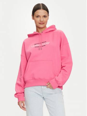 Guess Jeans Світшот W4YQ15 KC811 Рожевий Regular Fit Guess Jeans Світшот W4YQ15 KC811 Рожевий Regular Fit