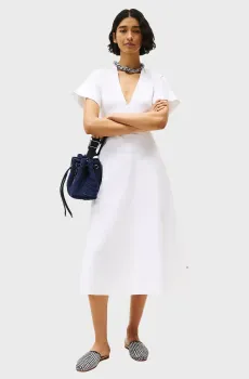 Женское белое платье The Runway Collection Белый M Tommy Hilfiger WW0WW47602