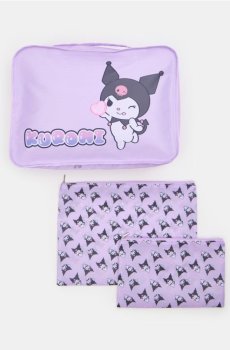 Косметички, 3 шт. Kuromi - Фіолетовий