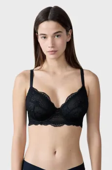 Женский черный бюстгальтер-минимайзер PURE INFINI Черный 75D Etam 6552817