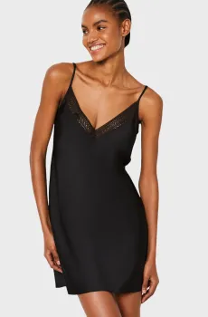 Женская черная ночная рубашка FEELING Черный L Etam 6550898