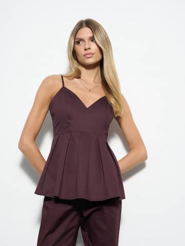 Mohito - Бавовняний топ - червоне дерево - 34