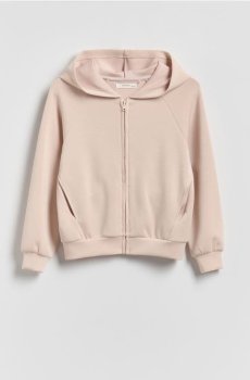 Reserved - Кофта на блискавці з модалу - кавовий - 879HV-84X