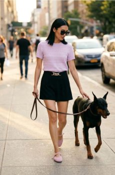 Трикотажна блузка з ажурним візерунком і домішкою льону - пурпуровий