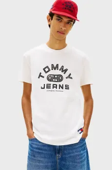 Мужская белая футболка GYM SS Белый M Tommy Jeans DM0DM22551