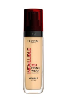 Уценка! Тональний крем для лица LOreal Paris Infaillible 32H Fresh Wear Foundation SPF 25, 120 Golden Vanilla, 30 мл
