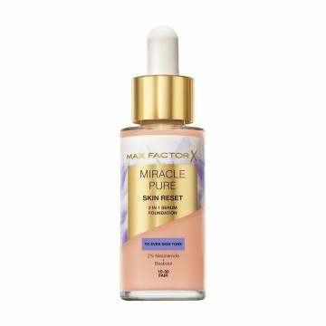 Тональный крем-сыворотка для лица Max Factor Miracle Pure Skin Reset 2 In 1 Serum Foundation 10-30 Fair, 30 мл Тональный крем-сыворотка для лица Max Factor Miracle Pure Skin Reset 2 In 1 Serum Foundation 10-30 Fair, 30 мл