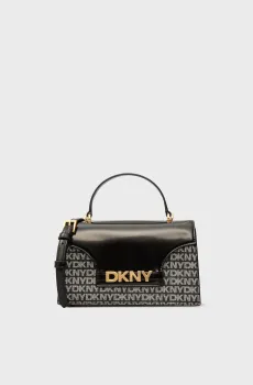 Женская черная сумка с узором AVRIL TH FLAP SATCHE Черный ONESIZE DKNY R52N5J32