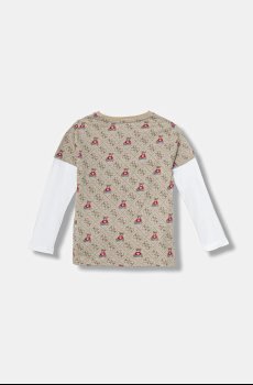 Хлопковый детский лонгслив Guess