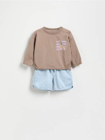 Reserved - Бавовняний комплект - коричневий - 529CJ-88X