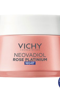 Восстанавливающий ночной крем для лица Vichy Neovadiol Rose Platinum для возвращения упругости зрелой и тусклой коже, 50 мл