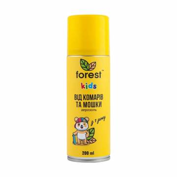 Аэрозоль Forest Kids от комаров и мошки, с 1 года, 200 мл Аэрозоль Forest Kids от комаров и мошки, с 1 года, 200 мл