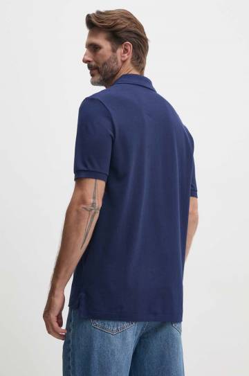 Хлопковое поло Polo Ralph Lauren цвет синий с аппликацией 710953336 Хлопковое поло Polo Ralph Lauren цвет синий с аппликацией 710953336