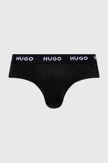 Слипы HUGO (3-pack) мужские цвет чёрный Слипы HUGO (3-pack) мужские цвет чёрный
