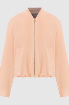 Оранжевый бомбер с логотипом