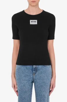 Женский черный топ Черный M Moschino A1211.8766;0555