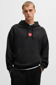 Мужское черное худи Черный L HUGO 50530577;001