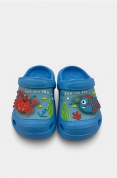 Сандалі з 3D аплікаціями - синій