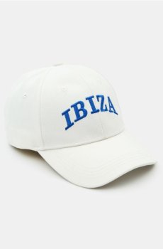 Кепка з вишитим написом Ibiza - білий