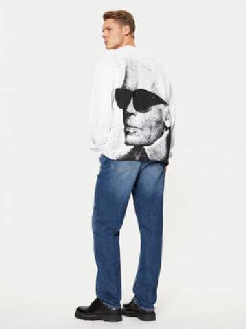 Karl Lagerfeld Jeans Світшот A1M20070 Білий Relaxed Fit Karl Lagerfeld Jeans Світшот A1M20070 Білий Relaxed Fit