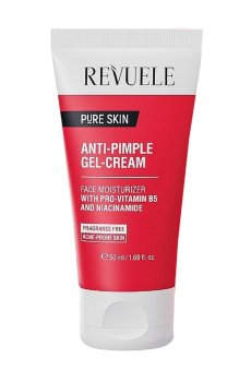 Гель-крем для лица Revuele Pure Skin Anti-Pimple Gel-Cream против прыщей, с провитамином B5 и ниацинамидом, 50 мл