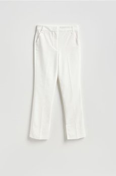 Reserved - LADIES` TROUSERS - білий - 022KK-00X