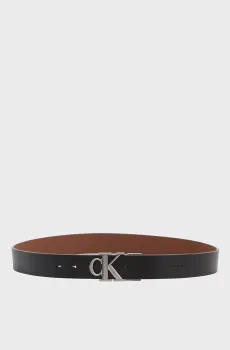 Мужской кожаный двусторонний ремень BUCKLE Разноцветный 85 Calvin Klein LV04D7049G