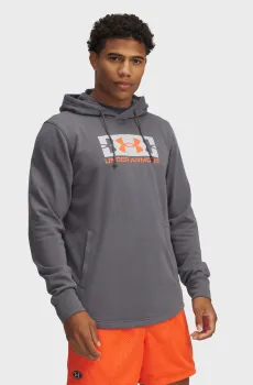 Мужское серое худи UA Rival Terry Logo Hood Серый XXL Under Armour 1390141-025