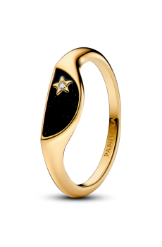 Каблучка "Півколо" з емаллю Pandora ME