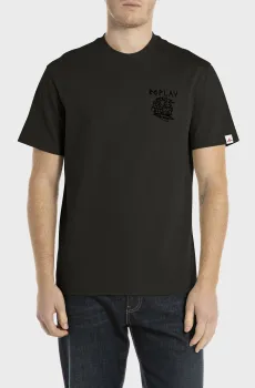 Мужская черная футболка Черный M Replay M3251 .000.23804
